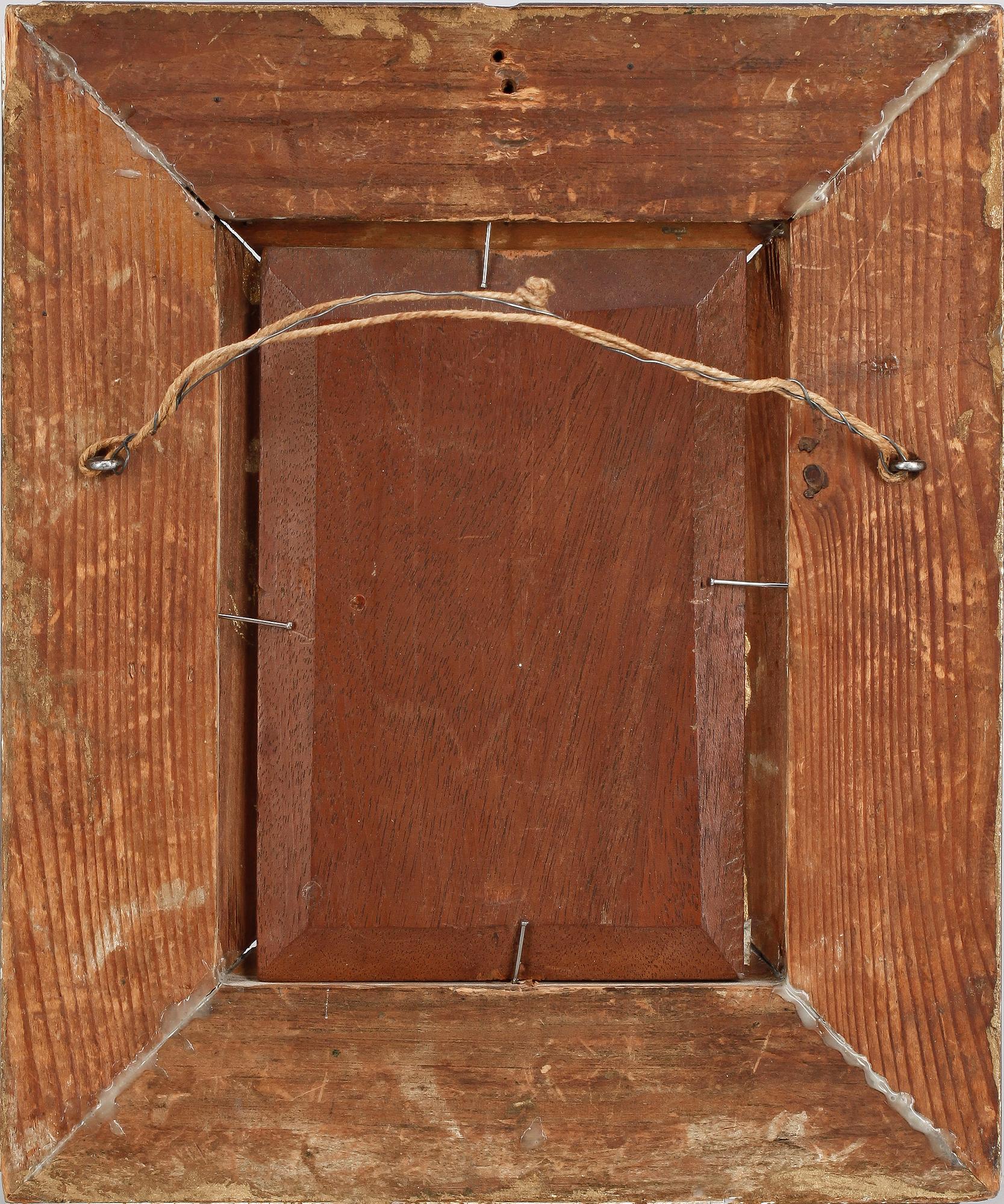 OKÄND KONSTNÄR, olja på pannå, troligen England runt 1900.