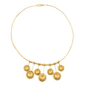 538D. Tapio Wirkkala, collier, 18K guld "Vikingahalsband", Finland.