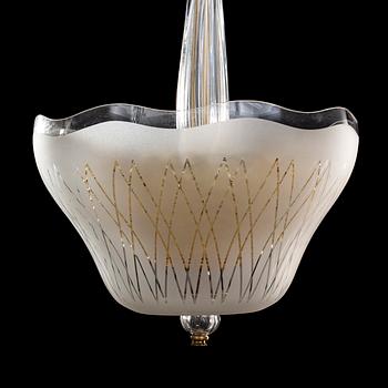 TAKLAMPA Orrefors 1900-talets mitt.