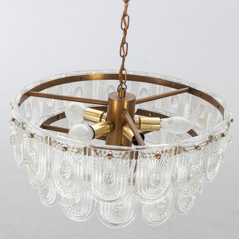 A second half ot the 20th century, probably Orrefors ceiling lamp.
