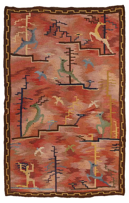 Carl Edvin Svensson, CARL EDVIN SVENSSON, A CARPET, flat weave, ca 303,5 x 195,5 cm, signed CES (Carl Edvin Svensson),