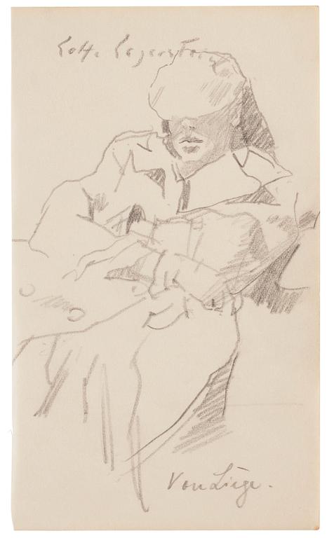 Lotte Laserstein, Sittande man med hatt.