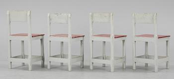 STOLAR, 4 stycken snarlika, allmoge, 1800-tal.