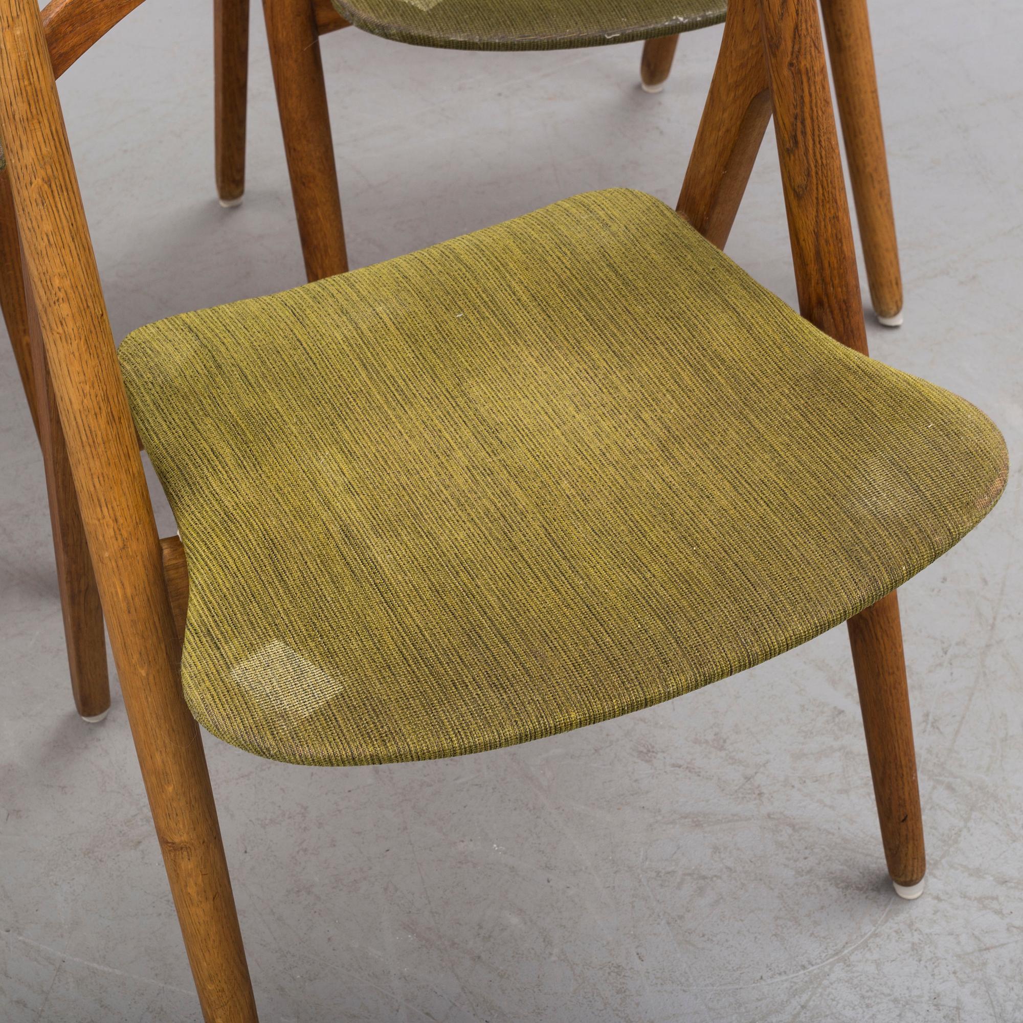 Five model CH-29 chairs by Hans J Wegner,Denmark, mid 20th century.