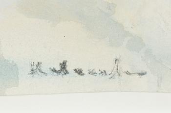 Ruben Heleander, gouache, signed.