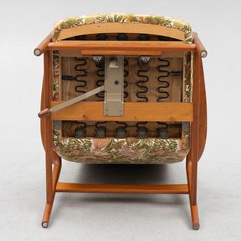 Folke Ohlsson, an armchair with ottoman "Duxiesta", Bra Bohag, Ljungs Industrier, Malmö 1960s.