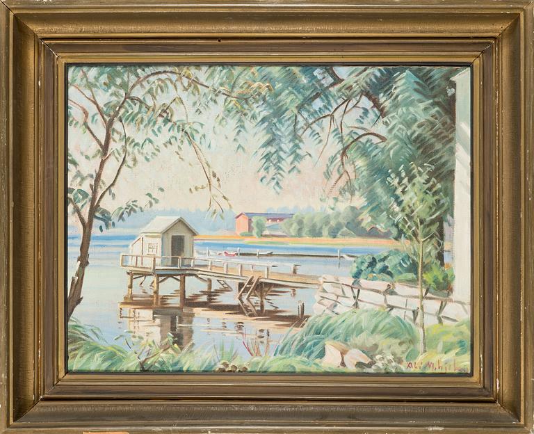 Ali Munsterhjelm, oil on canvas, signed.