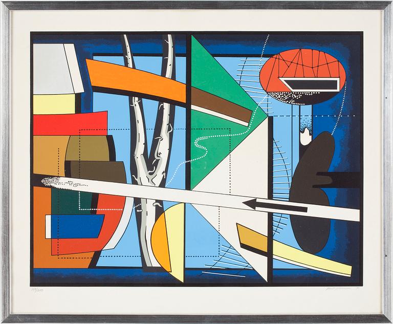 ALBERT JOHANSSON, färgseriegrafi, signerad och numrerad 152/200, daterad -75.