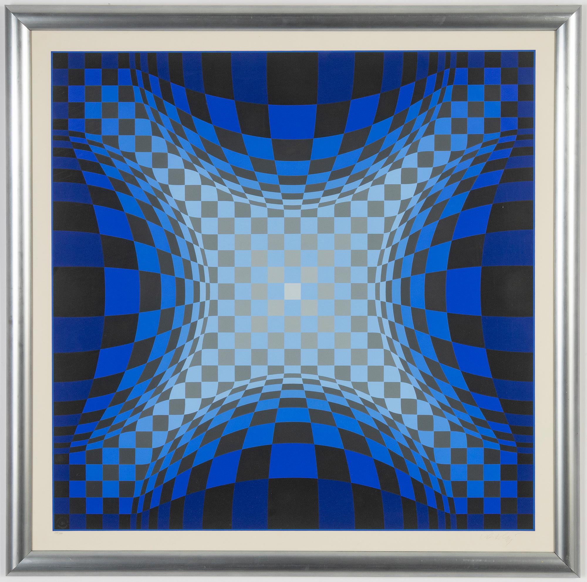 Victor Vasarely, färgserigrafi, signerad och numrerad 248/250.