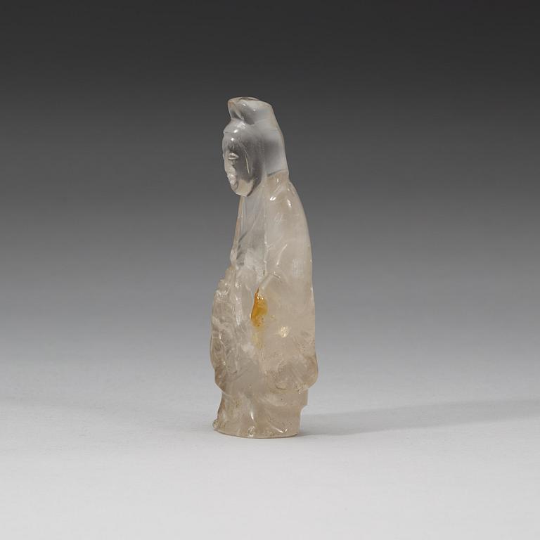 A rock chrystal figure, Qing dynasty (1644-1912).