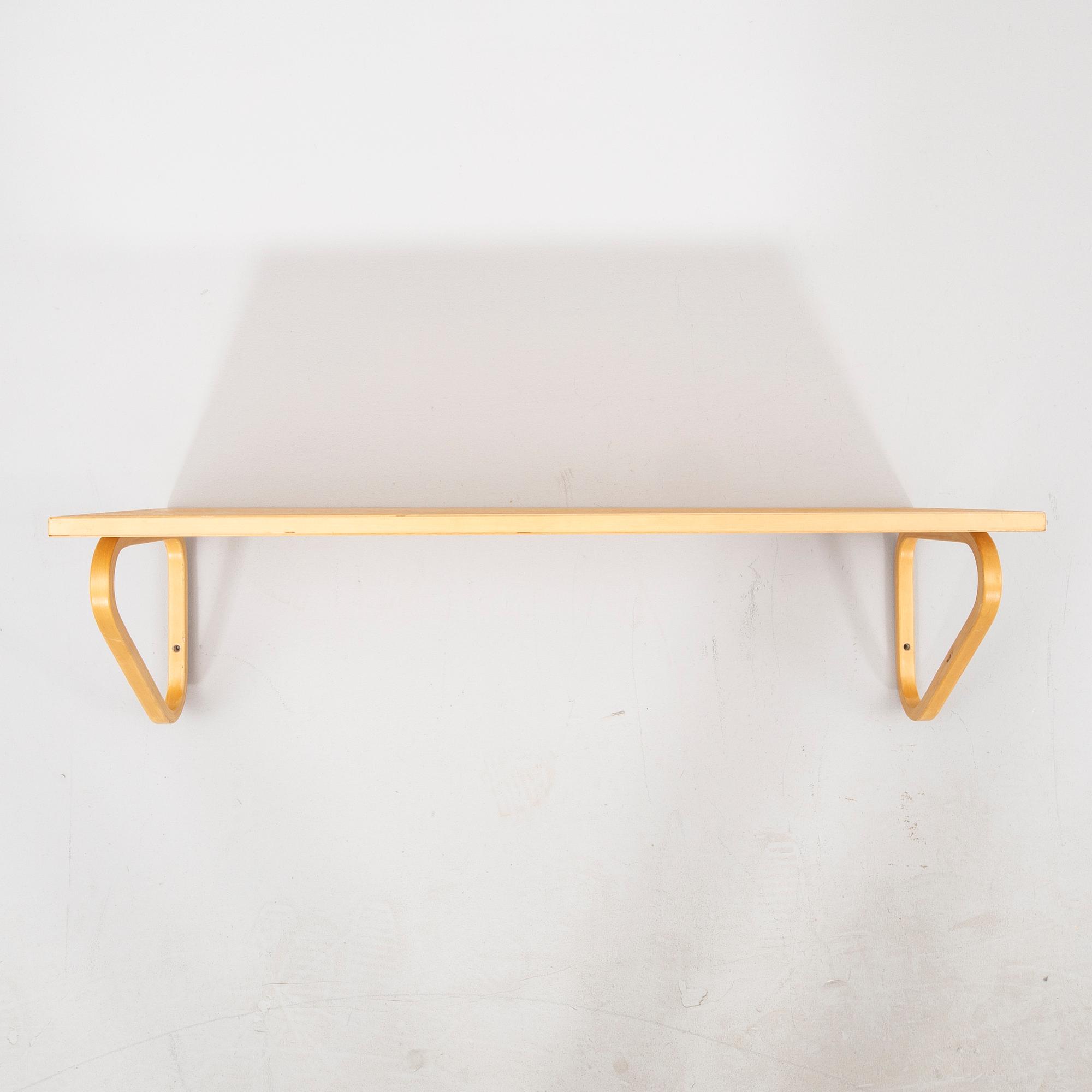Alvar Aalto, a birch wall shelf, 112b Artek end of the 20th century.