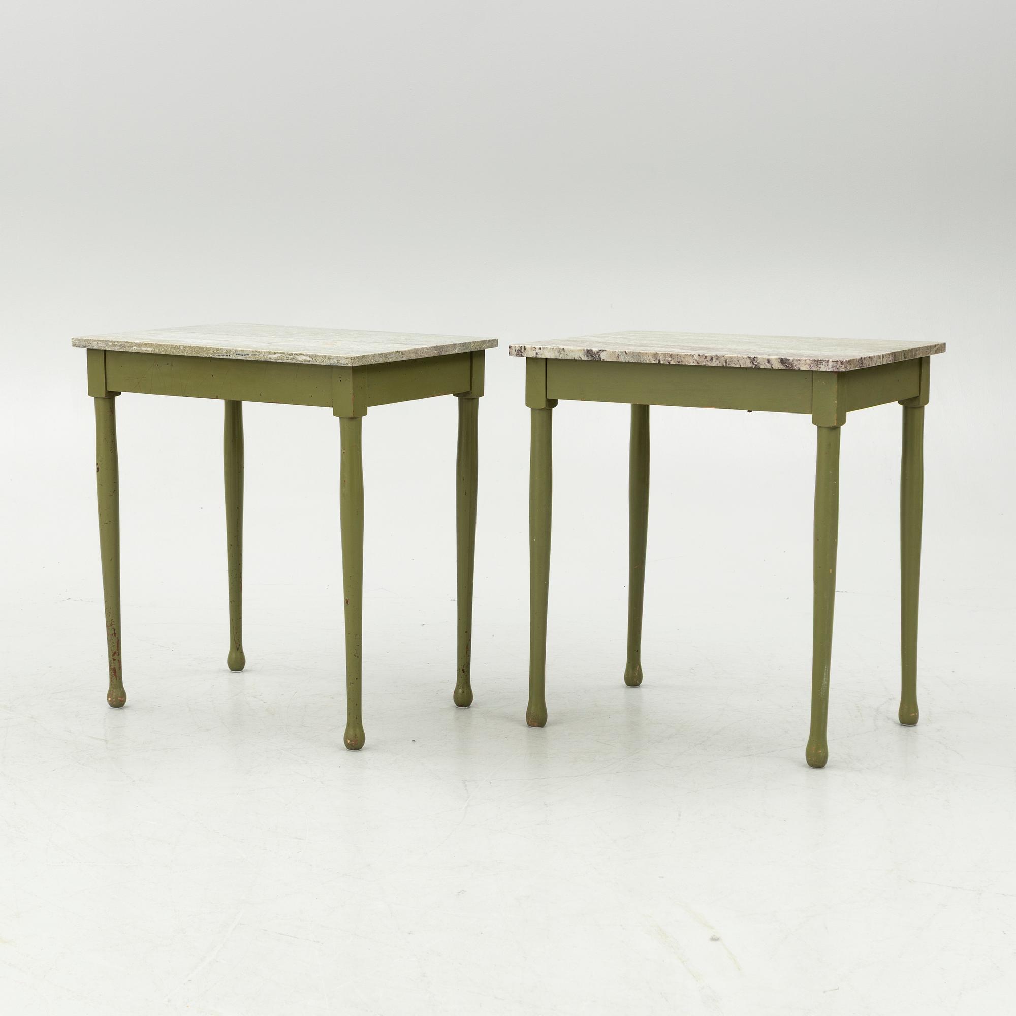 A pair of side tables, early 20th century.