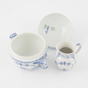 Kaffeservis, porslin, 11 delar, "Musselmalet", halvblonde, Royal Copenhagen, Danmark.
