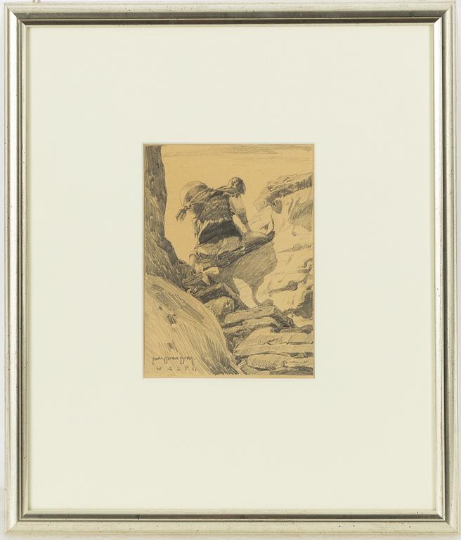 Carl Oscar Borg, In the Mountains in Walpi.