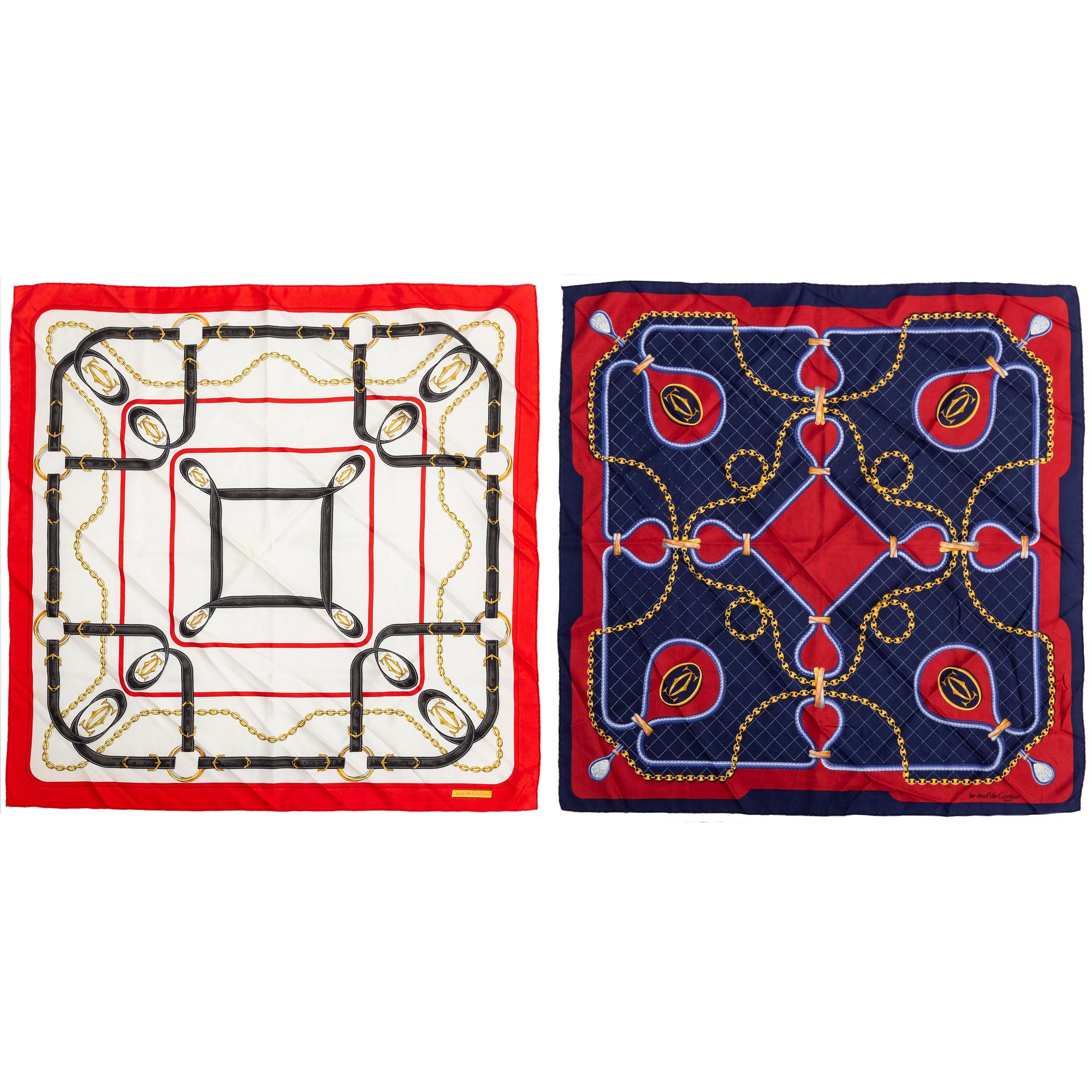 2 Cartier scarves.