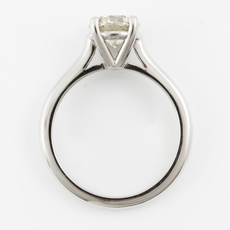 Ring 18K white gold with brilliant-cut diamond 1.42 ct.