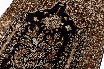 A rug, silk Quum, ca. 156 x 102 cm.