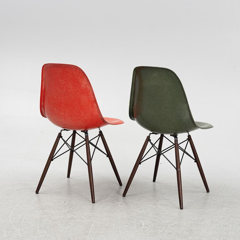 Charles Eames, six 'DSW Plastic Chairs', Herman Miller/Vitra.