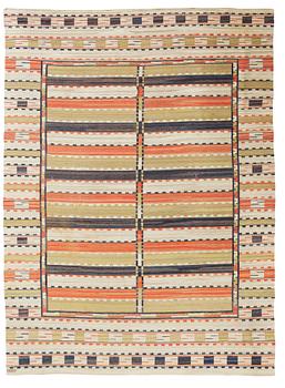 CARPET. "Sommarmattan". Flat weave. 349,5 x 259,5 cm. Signed MMF.
