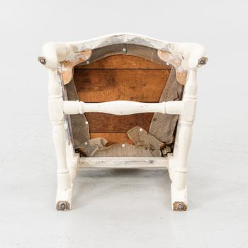 A Rococo chair, 18th century.