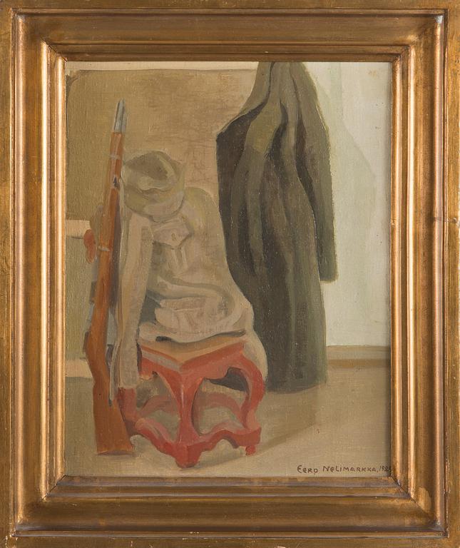 Eero Nelimarkka, Interior with Rifle and Clothes.
