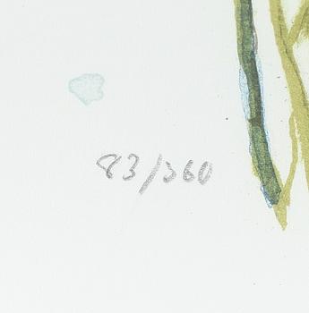 EVY LÅÅS, färglitografi, signerad, daterad -85 och numrerad 83/360.
