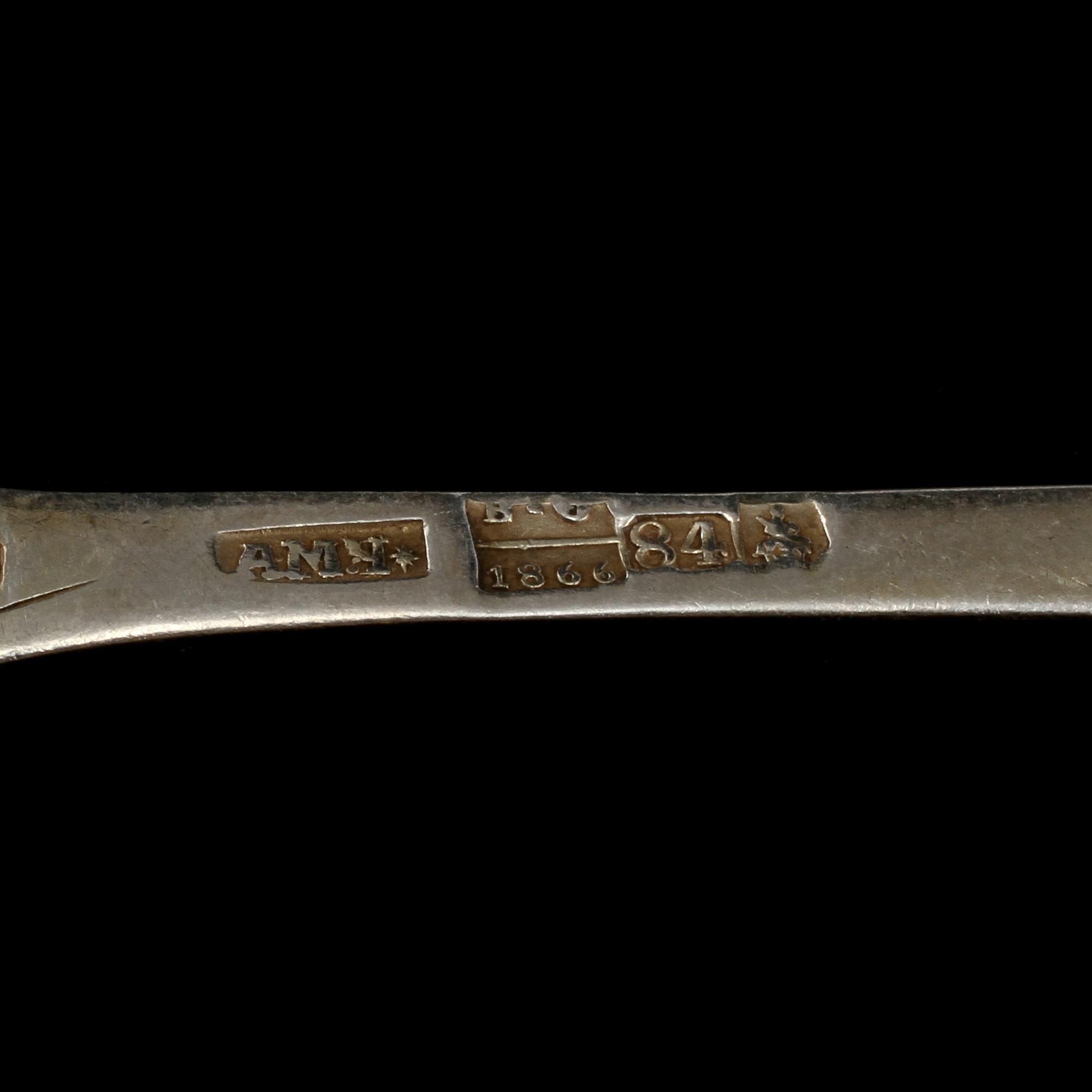 TESKEDAR, 5 + 6 st, Moskva, Ryssland, 1866, vikt 240 g.