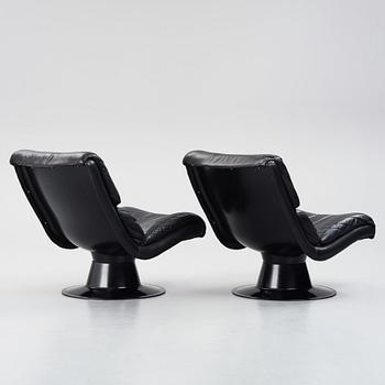 Yrjö Kukkapuro, a pair of 'Saturnus' easy chairs, Haimi, Finland 1970s. From the estate of Timo Sarpaneva.