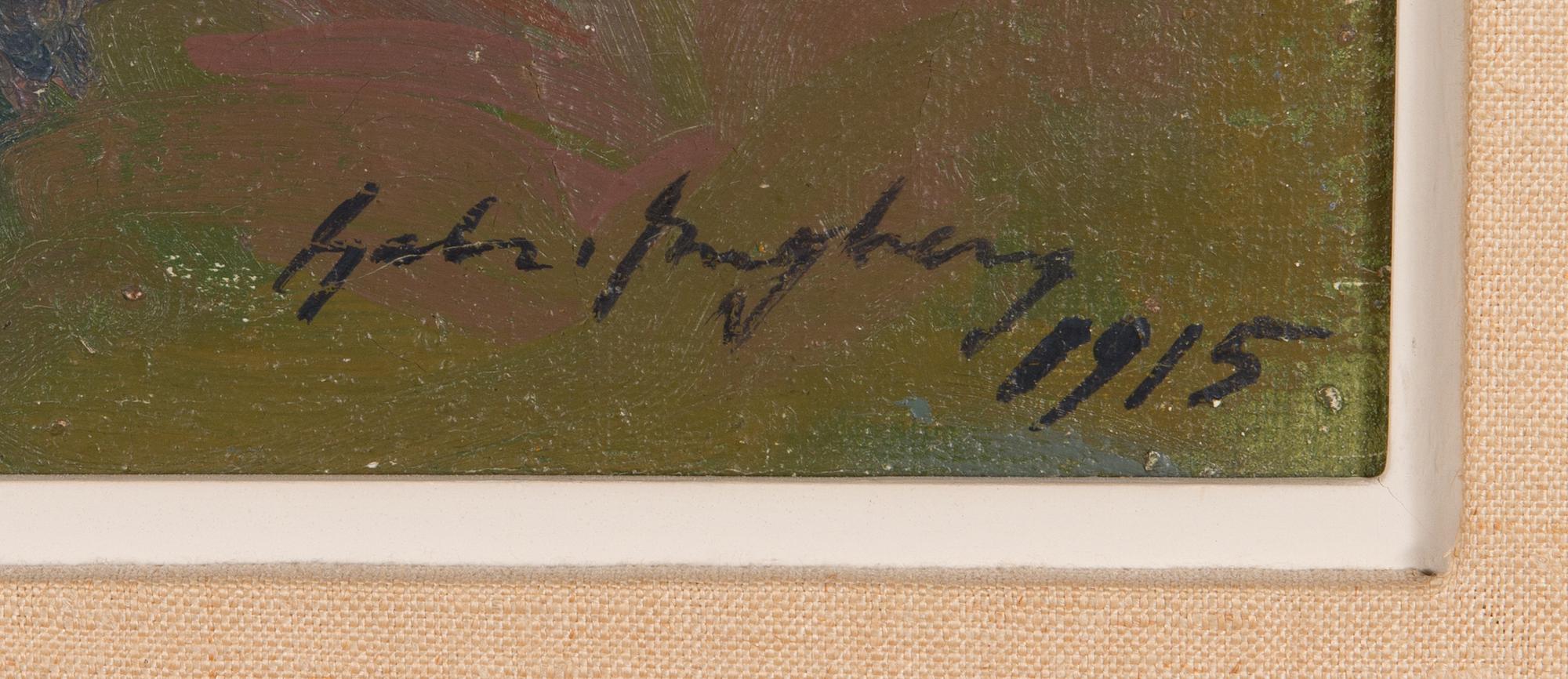 Gabriel Engberg, oil on canvas, signed and dated 1915.