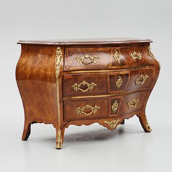 A Swedish Rococo commode by G Foltiern (master in Stockholm 1771-1804).