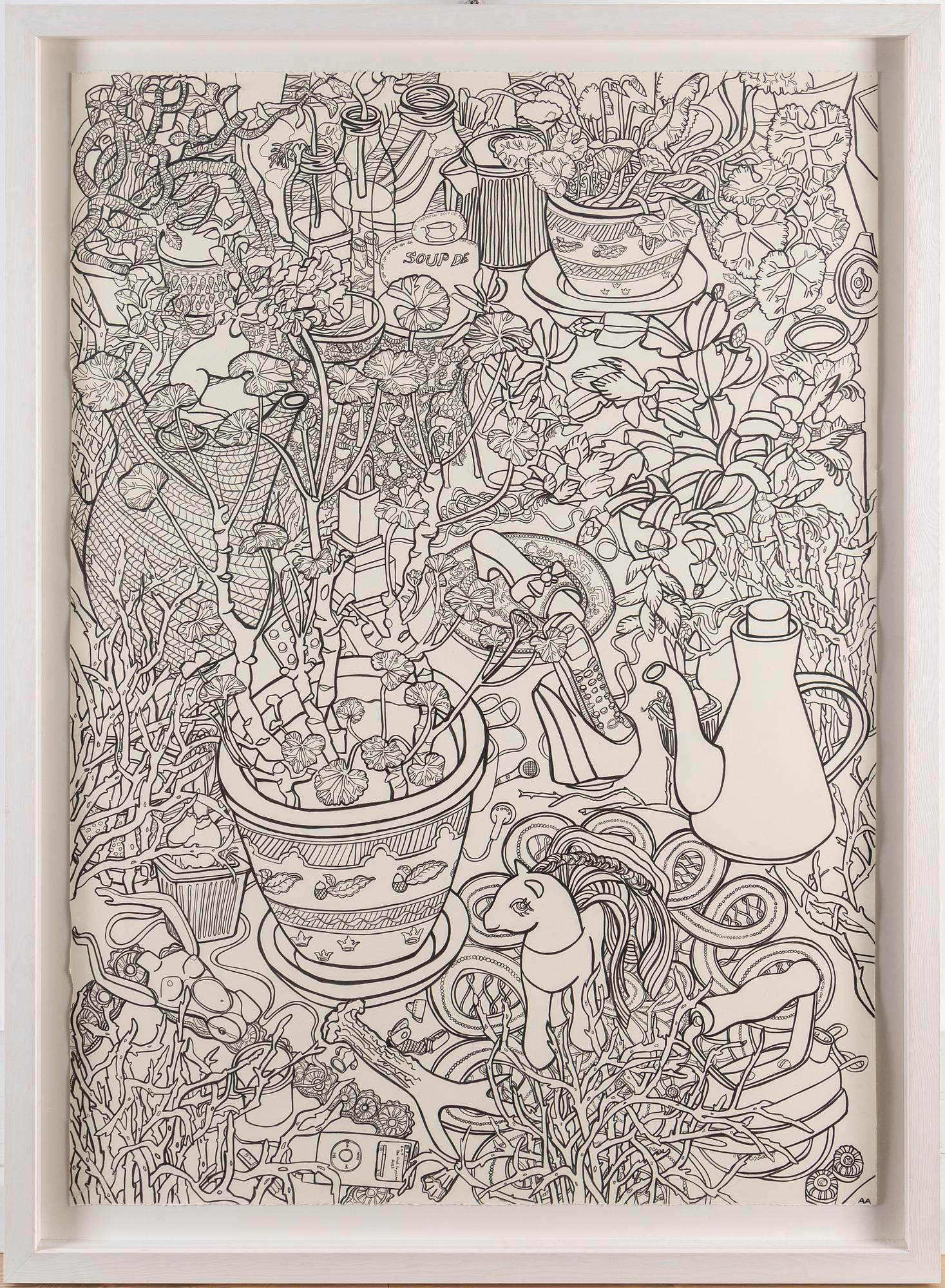 ANN-SOFIE AXELSSON, pencil on paper, signed and dated 2008.