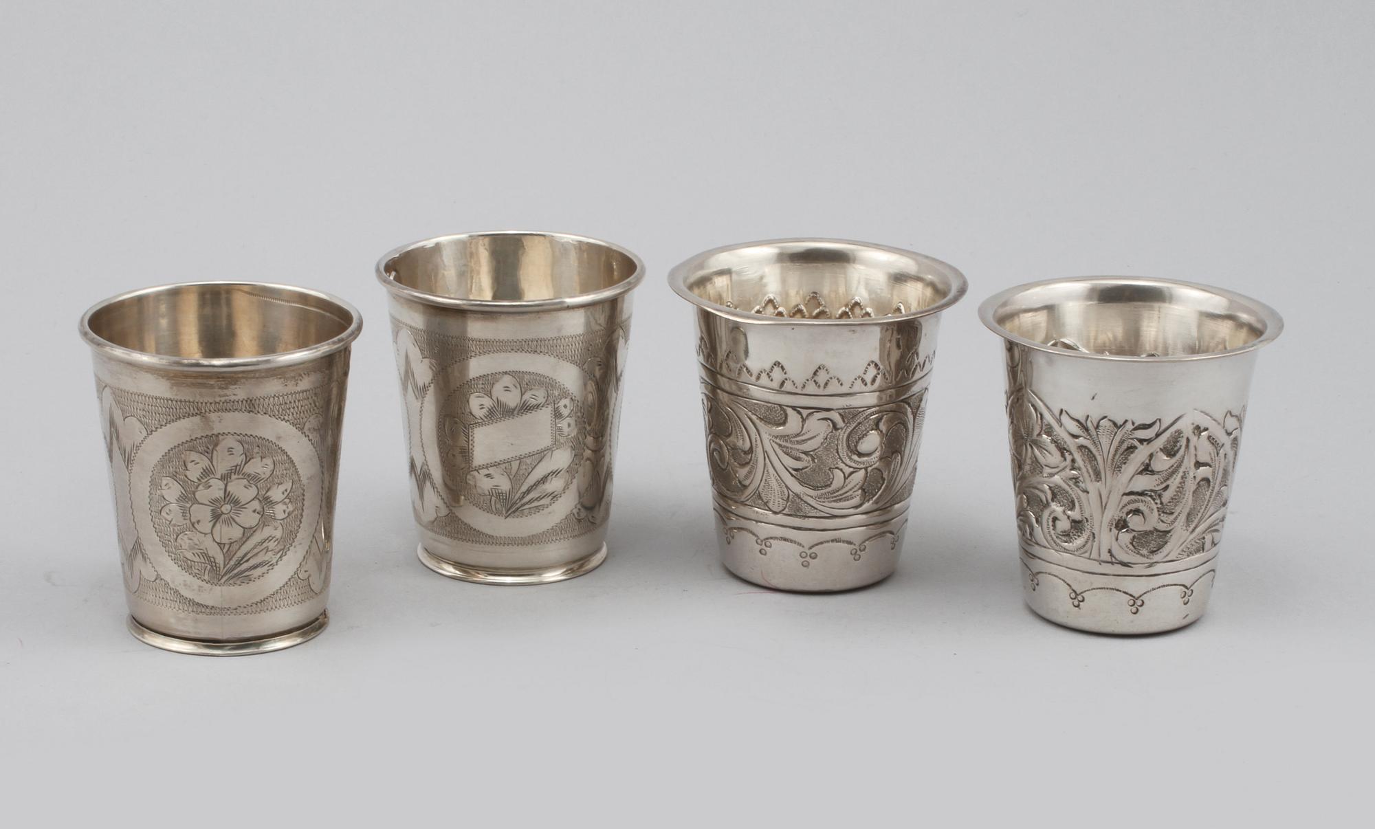PARTI SILVER, 14 delar, delvis Sverige och England, 1800- och 1900-tal, total vikt ca 611 g.