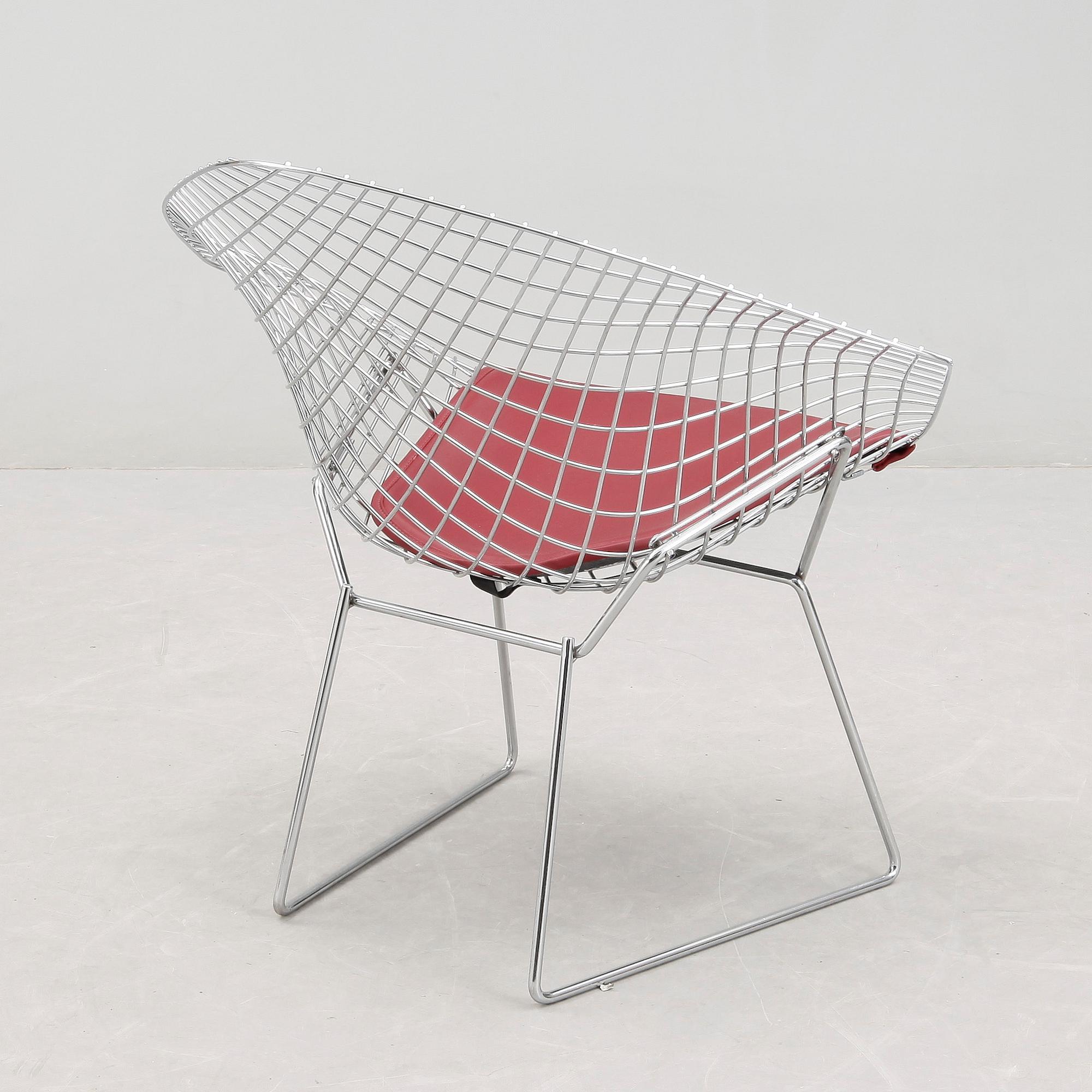 FÅTÖLJ, "Diamond Chair", Harry Bertoia, ny tillverkning av Knoll, modellen formgiven 1952.