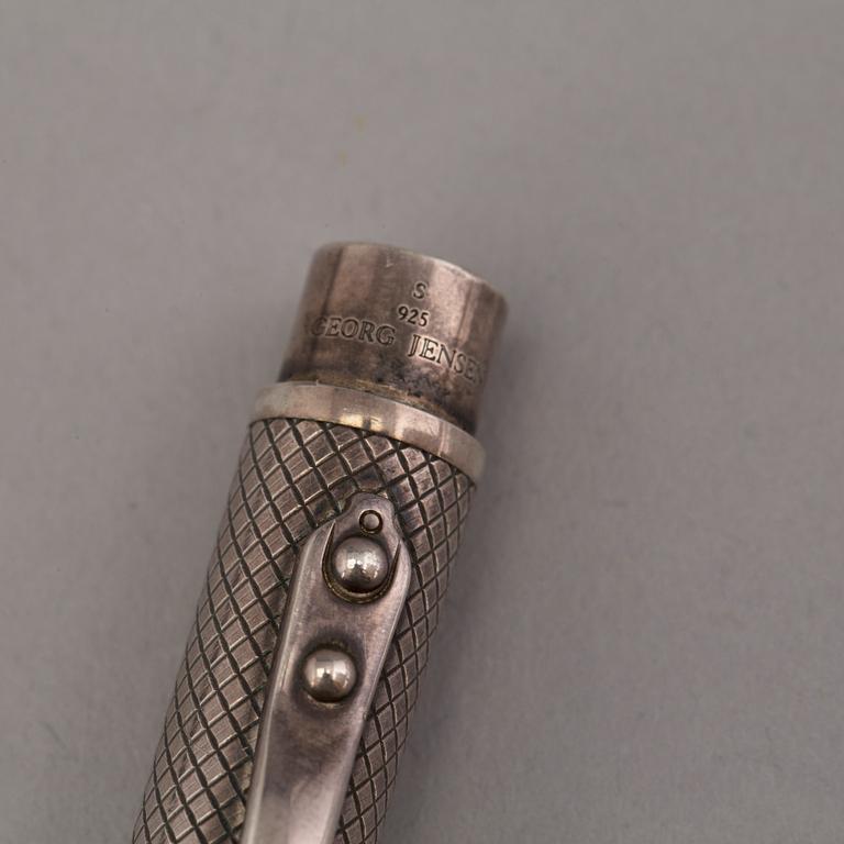 A second half of the 20th century sterling silver pen by Torsten Thorup for Georg Jensen, Denmark.