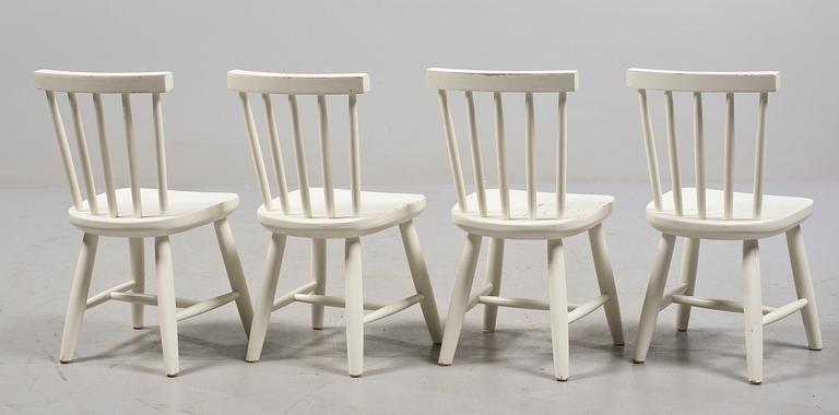 PINNSTOLAR/BARNSTOLAR, 4 st, 1900-talets andra hälft.