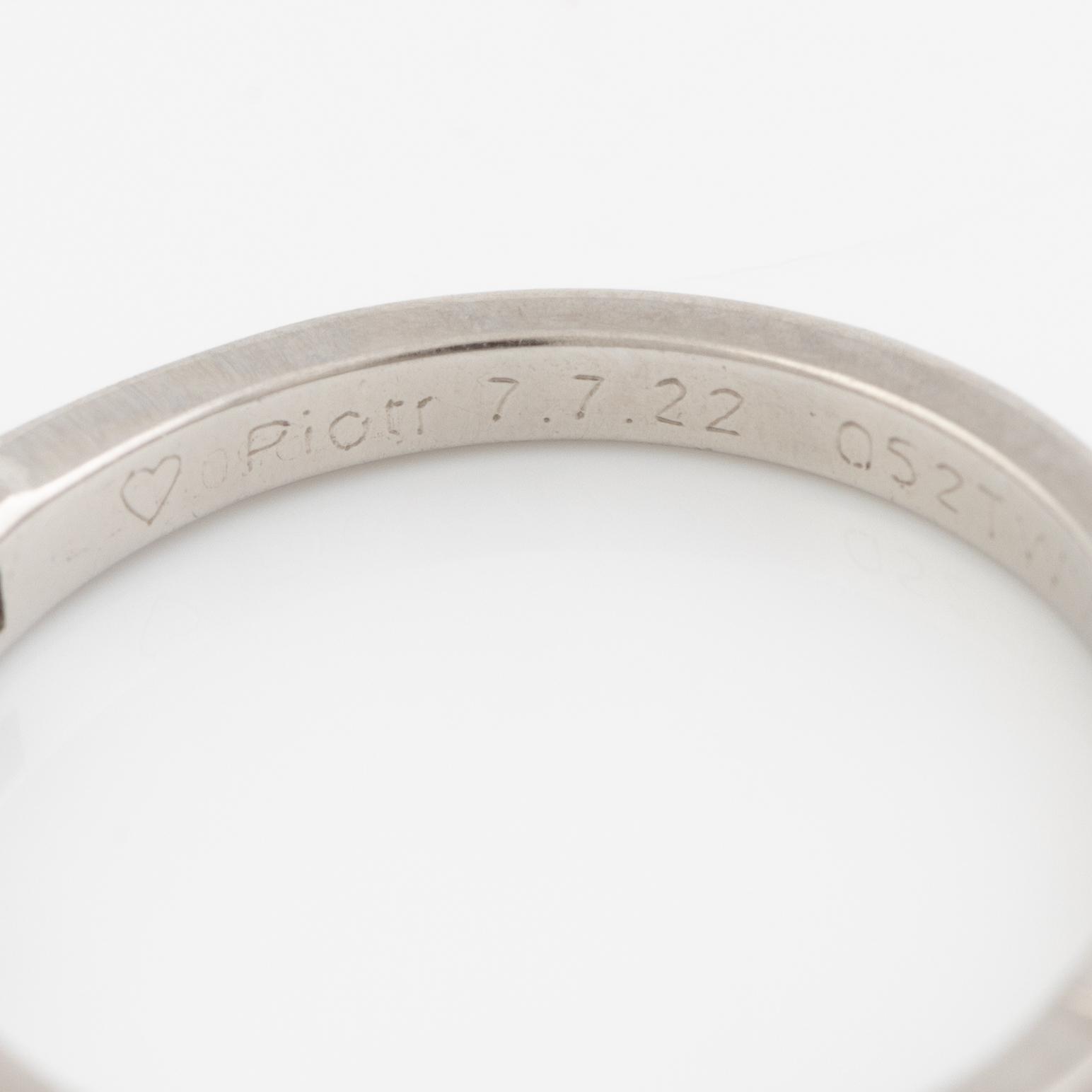 Ring platina med baguette- och runda briljantslipade diamanter, Emma Engelbert.