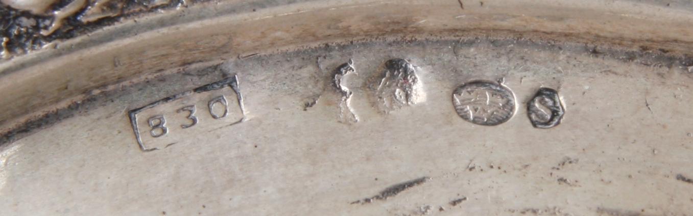FAT, 2 st, silver, importstämplar.
