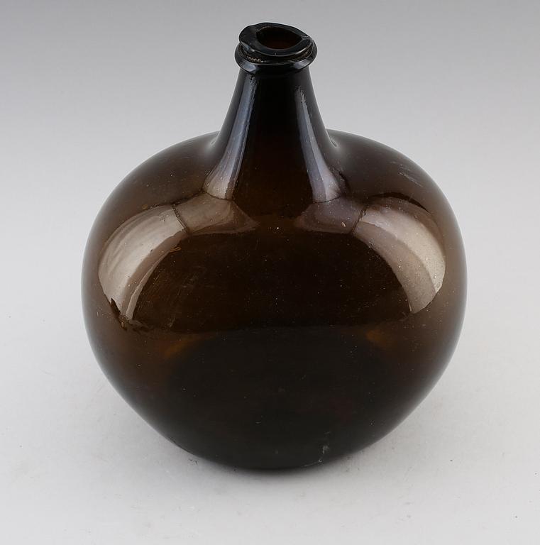FLASKA, glas, sannolikt 1800-tal.