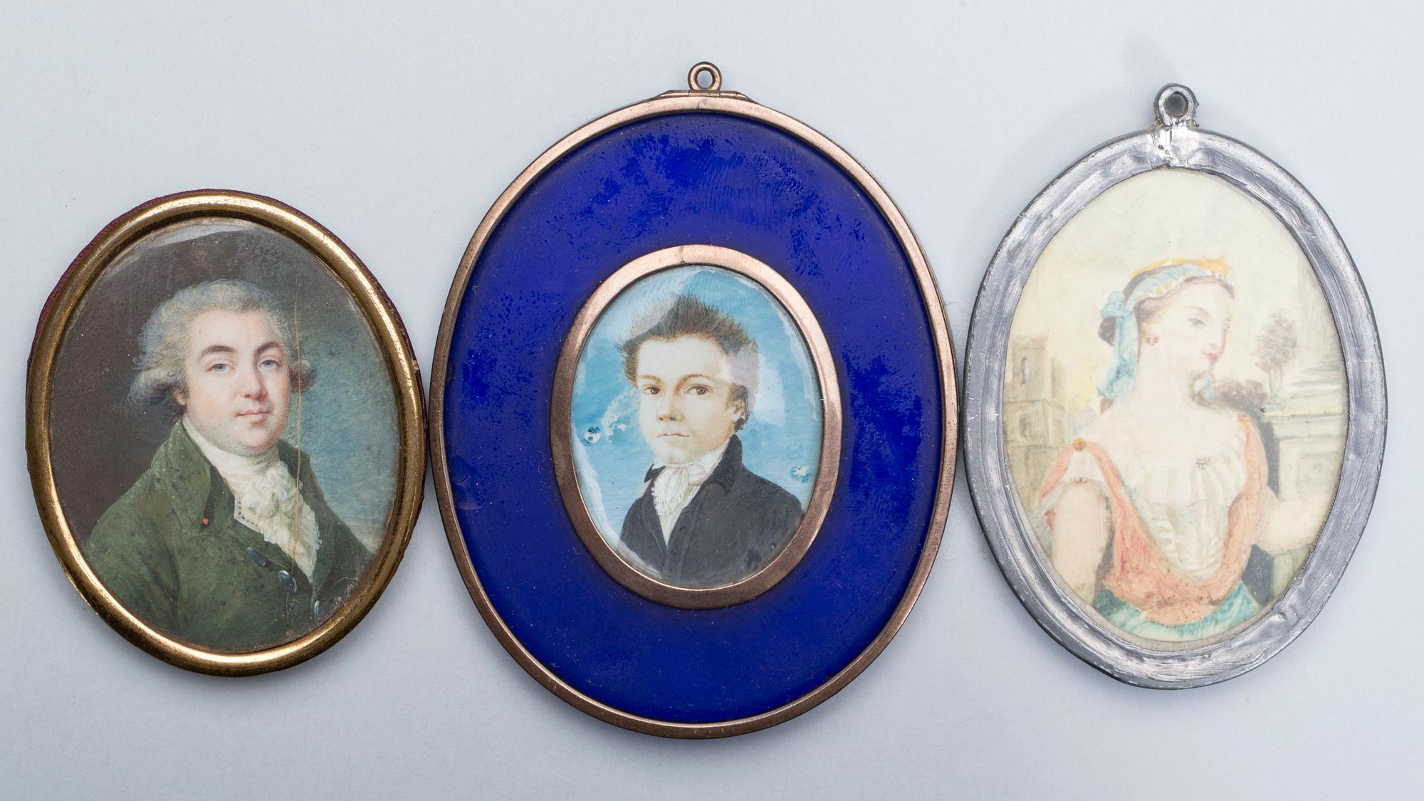 MINIATYRER, 3 st, 1800-tal.