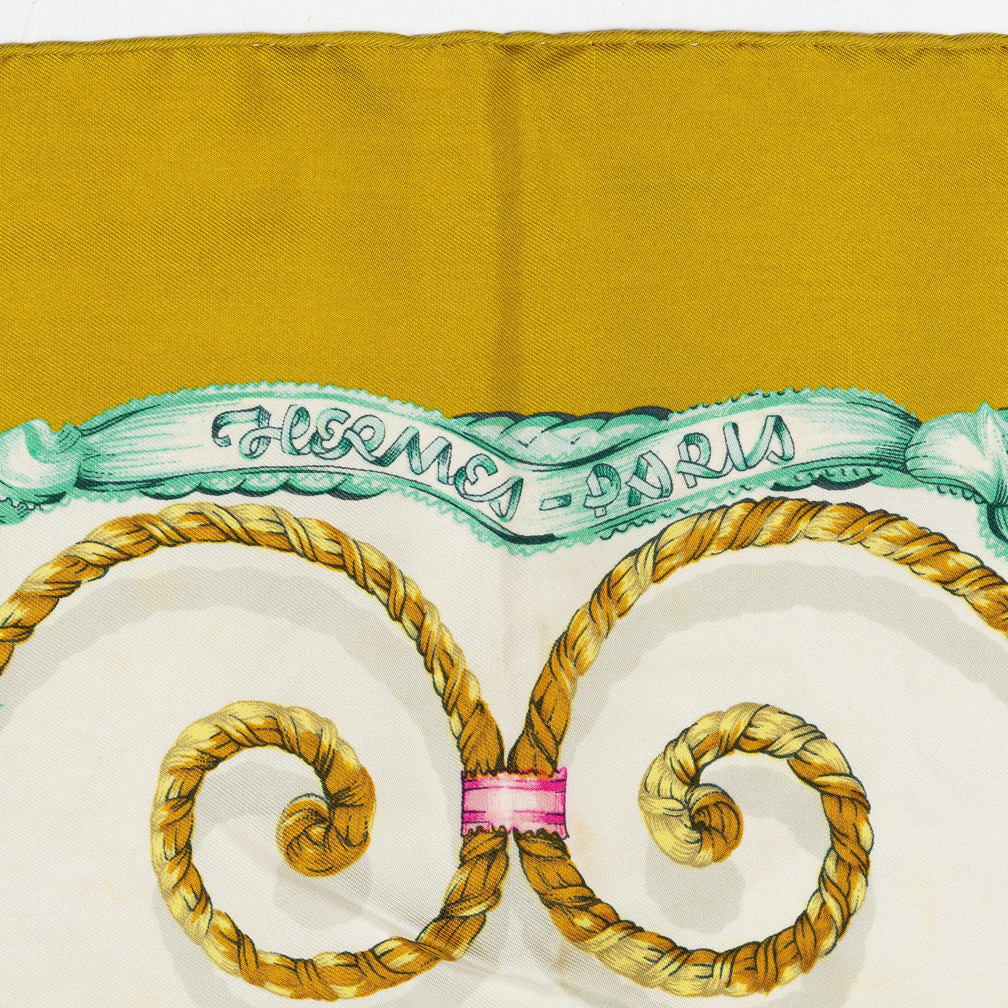 Hermès, two scarves, "Jouvence" and "Samourai".