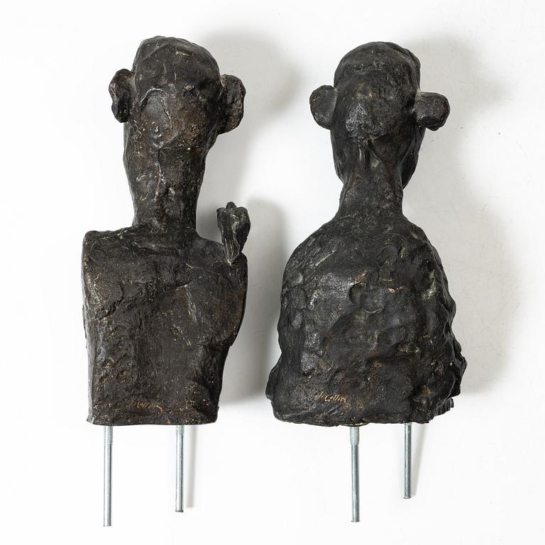 Sture Collin, A pair of bronze busts.