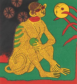 Beverloo Corneille, "La femme tigré et soleil jaune".