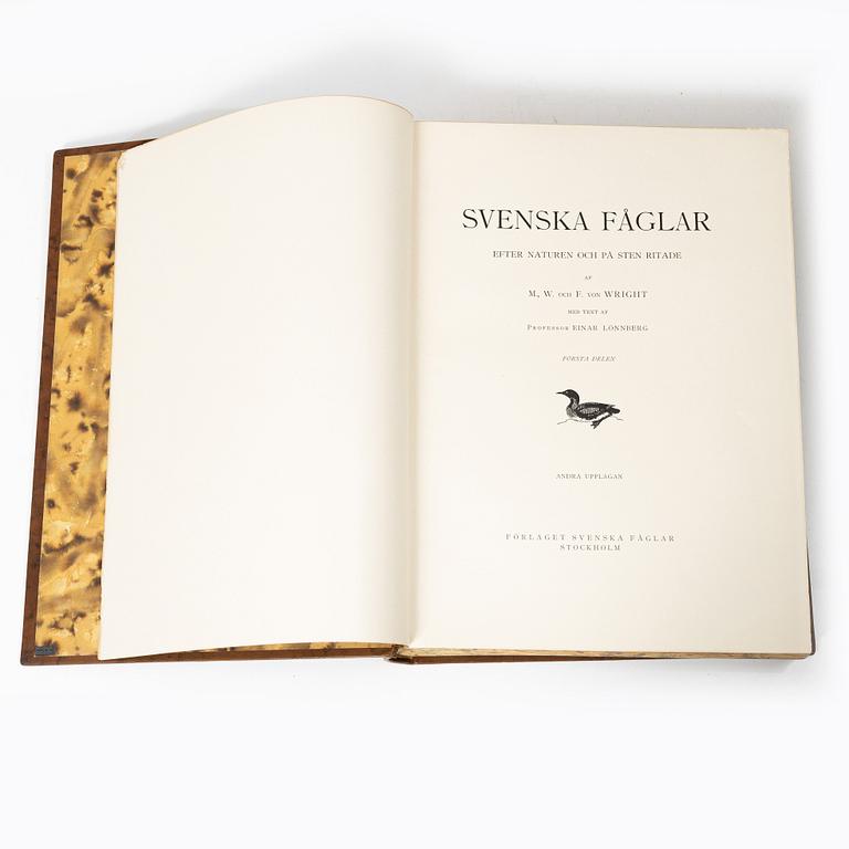 The Wright Brothers, book work, 3 volumes, "Swedish Birds", A. Börtzells tryckeri AB, Ivar Baarsen, Stockholm, 1927-1929.