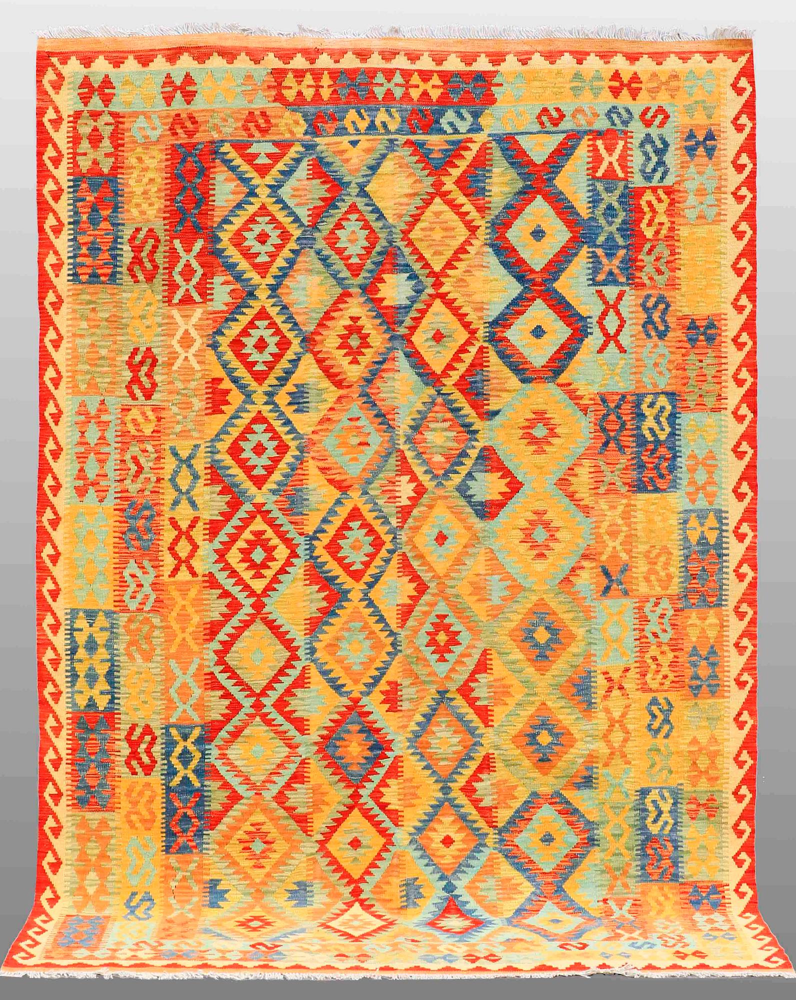 A carpet, kilim 287 x 198 cm.