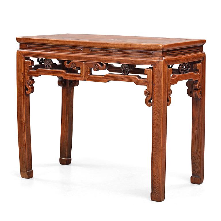 A hardwood altartable, Qing dynasty (1664-1912).