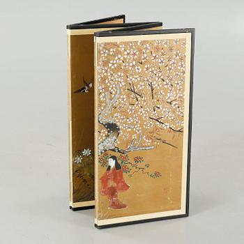 A Japanese folding screen, 20th century.