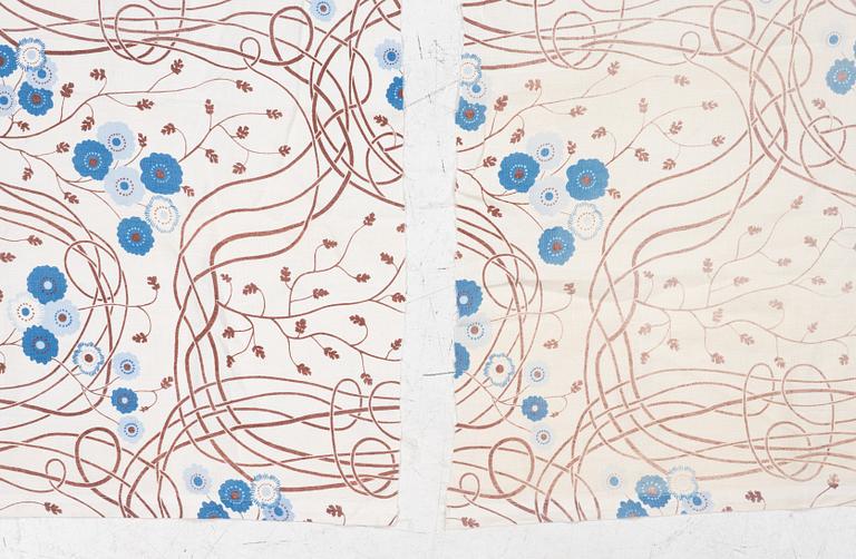 Josef Frank, Ihopsydda gardinvåder, ett par, "Loops", Firma Svenskt Tenn.