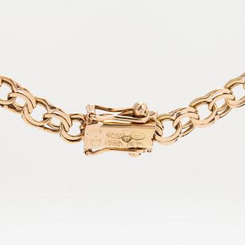 A 14K gold graduated Bismarck link necklace, Westerback, Helsinki 1969.