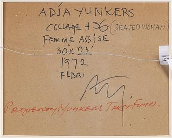 ADJA YUNKERS, collage, signed and dated -72.