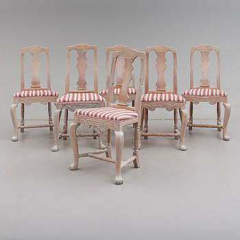 STOLAR, 6 st, barockstil, 1900-talets första hälft.